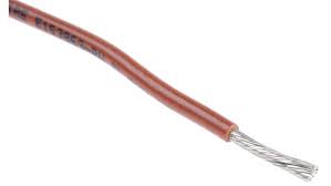 [Brown] Hookup Solid Core Wire 1/0.6m TC + PVC OD 1.25MM Brown