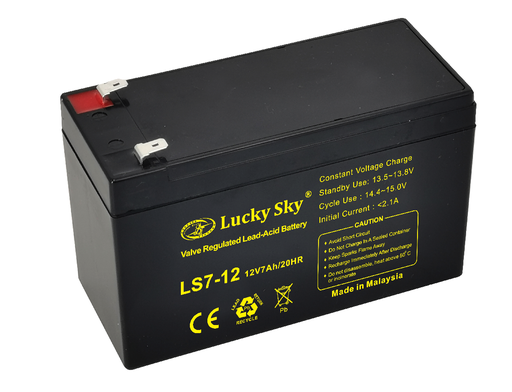 [LK-12V7A] 12V 7Ah Rechargeable Sealed Lead Acid Battery – Maintenance-Free, Long Life – Ideal for UPS