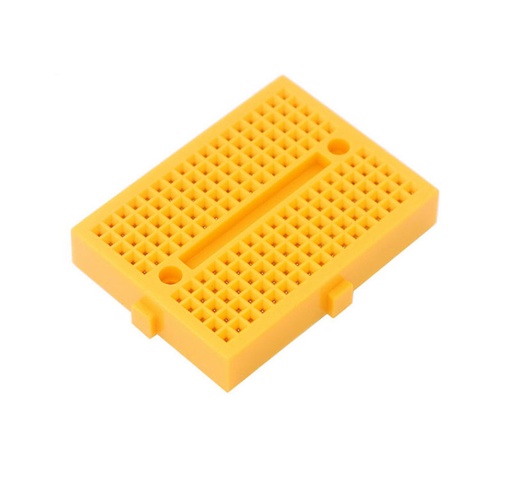 [AA056] Mini Breadboard 170pts   Yellow with Connect