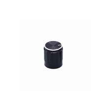 [AC126] Potentiometer Aluminum Alloy Knob Rotary Switch Cap Inner Dia 6mm External 15mm*17mm Black