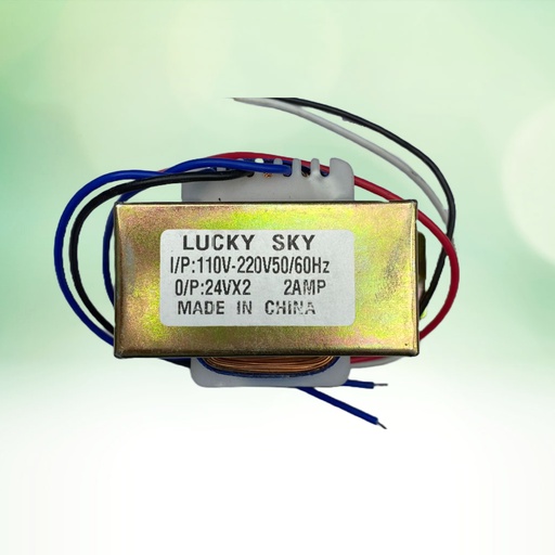 Power Stepdown Transformer  Single Phase 110v/230v AC To Dual 24v-0v-24v AC 2 A - LUCKY SKY