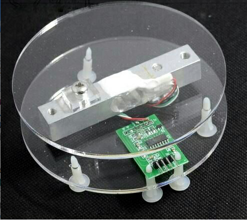 [AB125] Pressure sensor,5kg+ HX711AD module,+4P DuPont wire + shell, weighing electronic weighing sensor kit