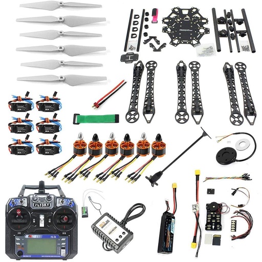 [S550] PV Drone Hexacopter 6-axle Aircraft Kit HMF S550 Frame PXI PX4 Flight Control 920KV Motor GPS FS-i6 Transmitter