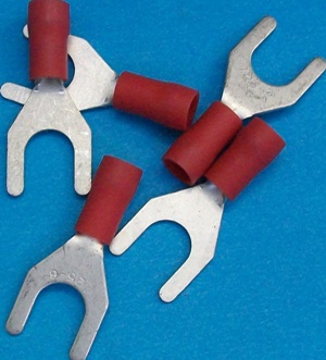 [open type] Red Cable Terminals legs 1.5 mm Pack of 50 