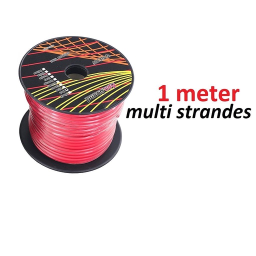[W16X100R] RED GS Power's 16 Gauge Ga Multi strands wire 1 meter