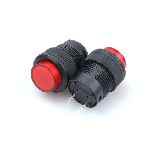 [ME024] Red R16-503A 16MM 2PIN Momentary Self-Reset Mini Push Button Switch without Light