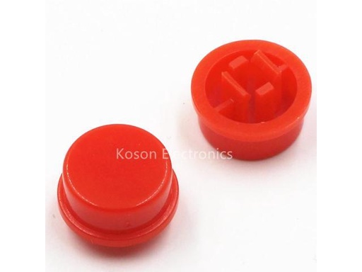 [ZA077] red Round Cap for Square Tachile Switch for 12x12x7.3mm Square Switch