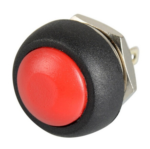[ME034] Red Waterproof PBS-33B 12MM 2PIN Self-Reset Mini Round Push Button