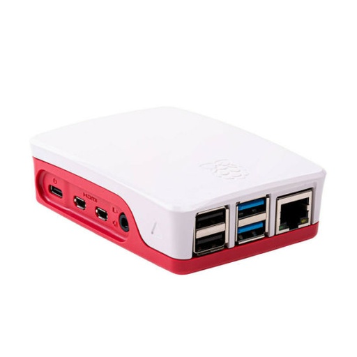 [RA562] Red+White Raspberry Pi 4B Official Case ABS Enclosure Box Shell