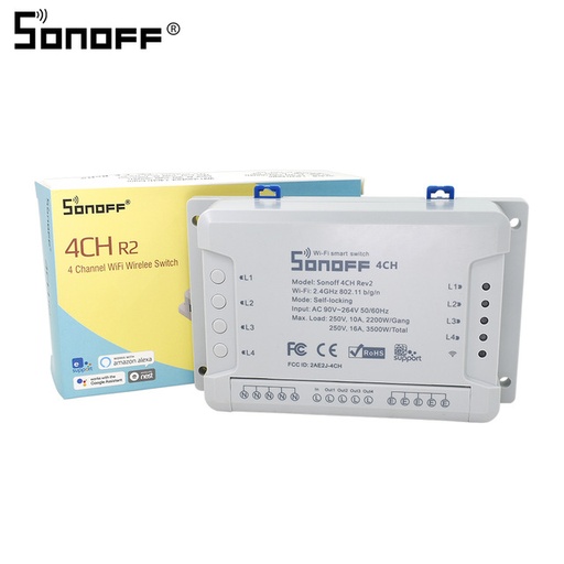 [AA375] Sonoff 4CH R2 4 Channels Smart Switch Support Google/Smart Home Automation 10A