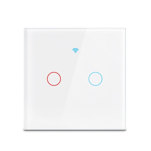 [BD054] Tuya WiFi 2 Channels Touch Smart Switch Double Control Type 86 UK Plug White
