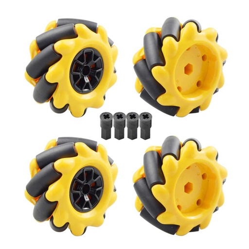 [AD150] Yellow Mcanamum Wheel 80MM-A（4pcs/set) with Hubs