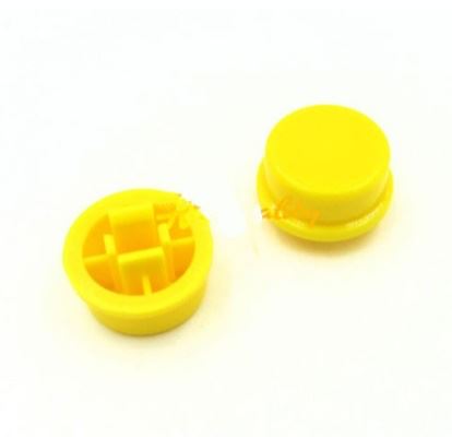 [AC021] Yellow Round Cap for Square Tactile 12x12x7.3mm Switch